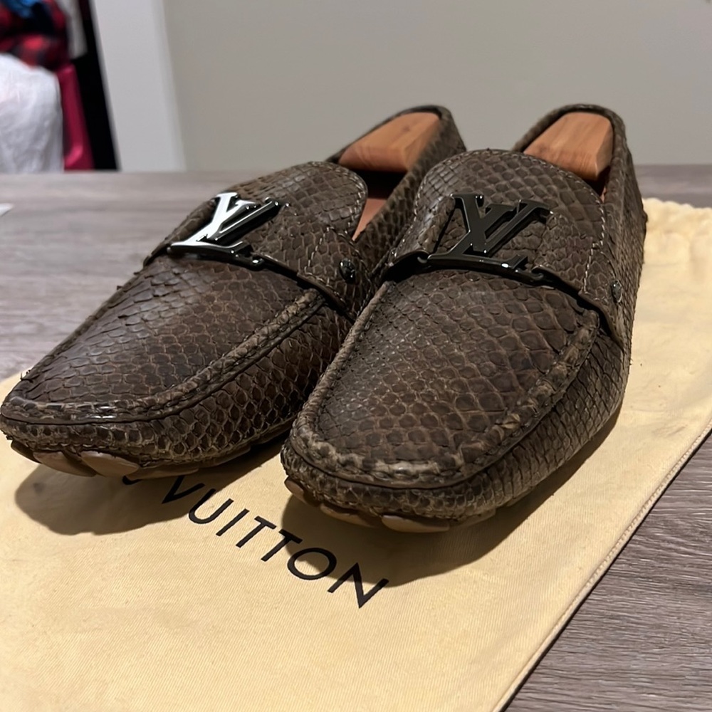 Authentic Louis Vuitton Monte Carlo Python Snakeskin Loafers